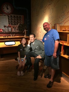 Iris and I spent a moment with Walt Disney